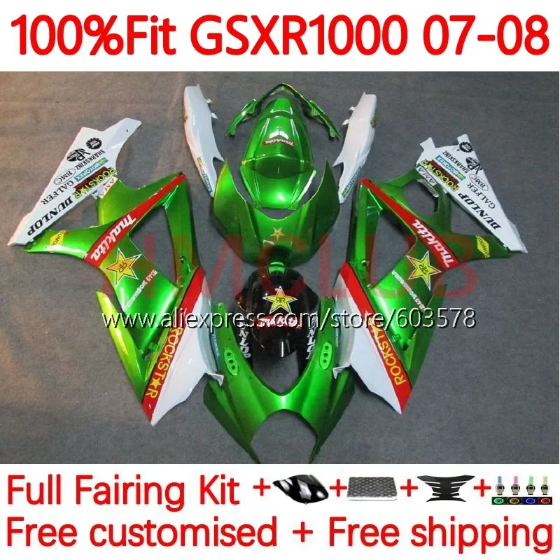 Injection For SUZUKI GSXR 1000CC 1000 CC GSX R1000 K7 GSX-R1000 GSXR1000 2007 2008 GSXR-1000 07 08 Fairing green glossy 101No.44
Injection For SUZUKI GSXR 1000CC 1000 CC GSX R1000 K7 GSX-R1000 GSXR1000 2007 2008 GSXR-1000 07 08 Fairing green glossy 101No.44