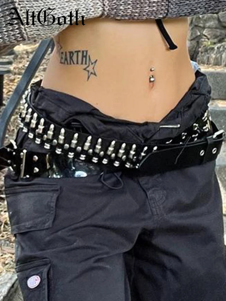 AltGoth Cyberpunk Harajuku Pu Belt Women Streetwear Mall Gothic Y2k Rivet Bullet Metal Buckle Leather Belt Emo Alt Grunge Belt
AltGoth Cyberpunk Harajuku Pu Belt Women Streetwear Mall Gothic Y2k Rivet Bullet Metal Buckle Leather Belt Emo Alt Grunge Belt
