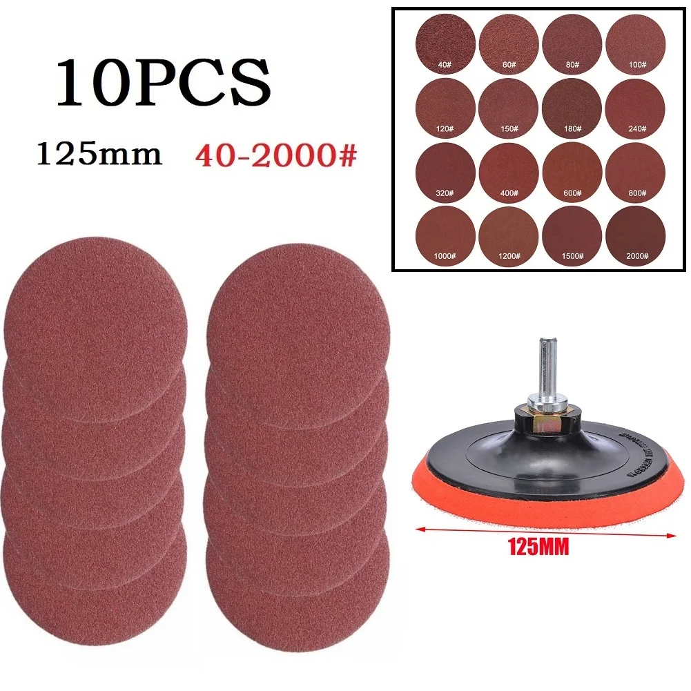 11pcs 125mm Hook & Loop Sandpaper M14 Thread Backing Pad Set 40-2000 Grit Sanding Discs Angle Grinder Abrasive Tool For DW421
11pcs 125mm Hook & Loop Sandpaper M14 Thread Backing Pad Set 40-2000 Grit Sanding Discs Angle Grinder Abrasive Tool For DW421