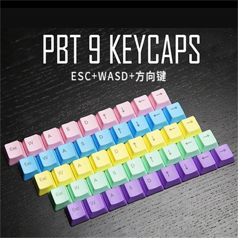 Novelty 9 Keys PBT Keycaps ESC WASD Arrow Gaming Mechanical Keyboard Custom Blank 1U OEM Profile Teclado PC Gamer DIY Mx Switch
Novelty 9 Keys PBT Keycaps ESC WASD Arrow Gaming Mechanical Keyboard Custom Blank 1U OEM Profile Teclado PC Gamer DIY Mx Switch
