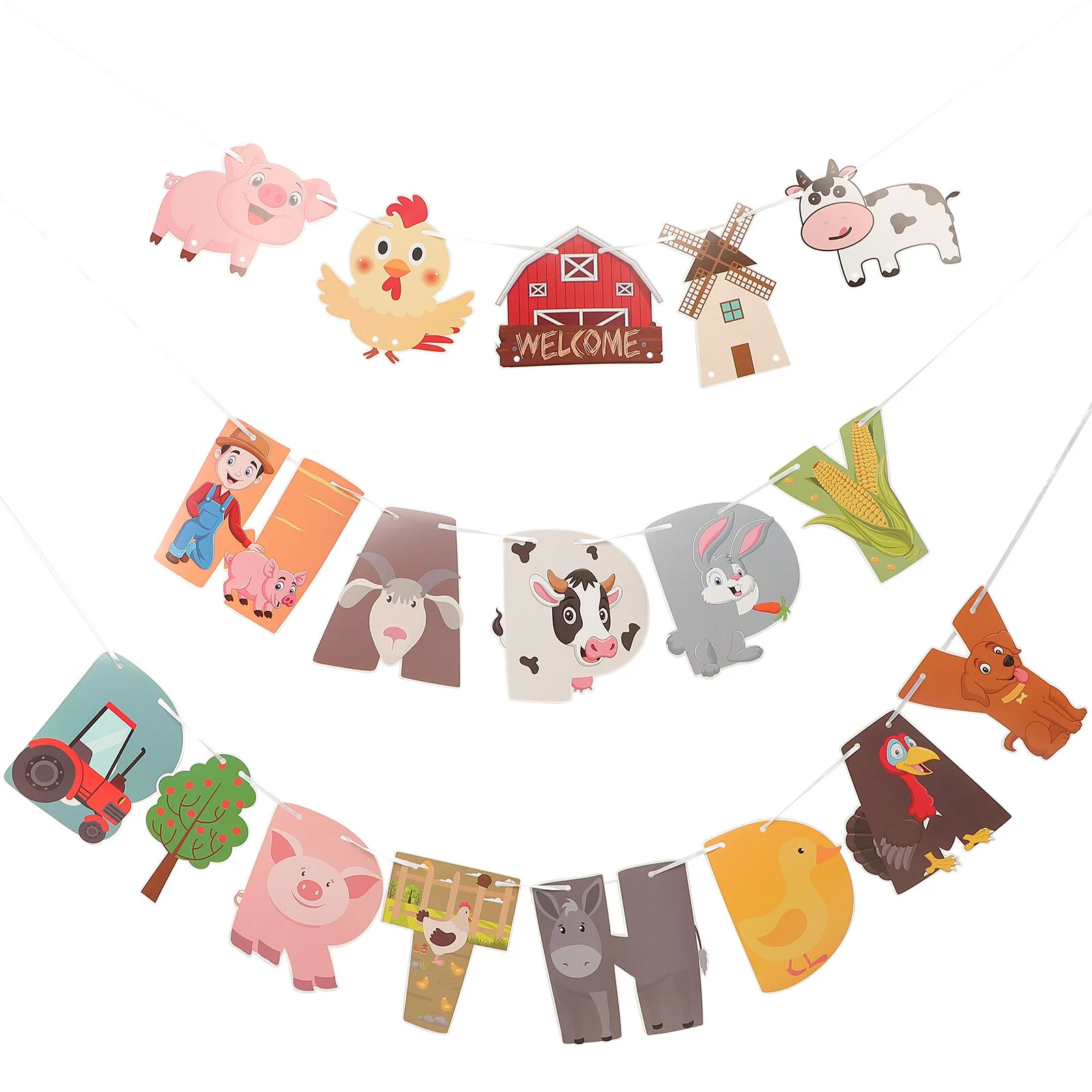Farm Theme Party Banner Animal Molding Cartoon Bunting Decoration Paper Hanging Banner for Birthday Party
Farm Theme Party Banner Animal Molding Cartoon Bunting Decoration Paper Hanging Banner for Birthday Party