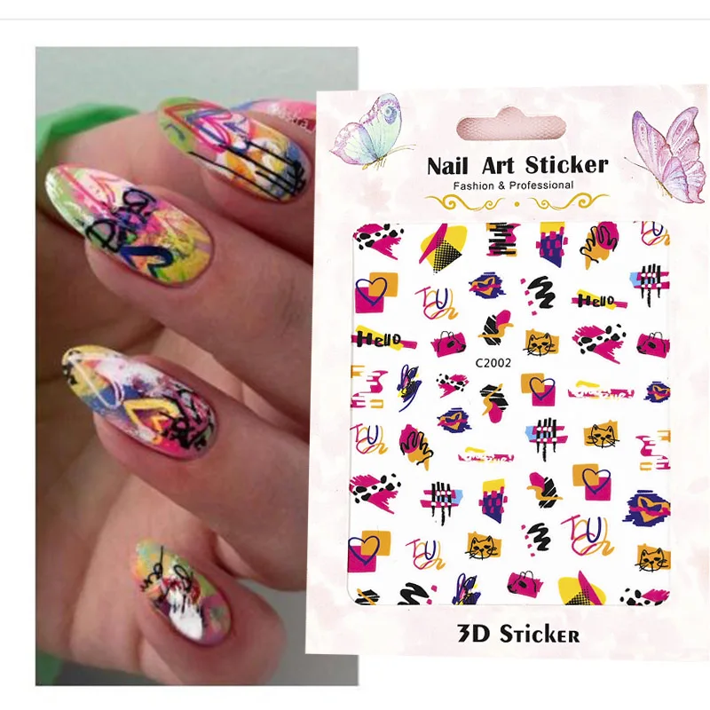 1 Sheet Neon Colorful Nails Art Stickers 8*10cm Hand-painted Colorful Blooming Nail Decals 3D DIY Line Manicure Slider &*&
1 Sheet Neon Colorful Nails Art Stickers 8*10cm Hand-painted Colorful Blooming Nail Decals 3D DIY Line Manicure Slider &*&