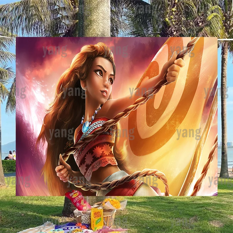 Студийный фон для фотосъемки с изображением героев мультфильма «Моана»
Студийный фон для фотосъемки с изображением героев мультфильма «Моана»