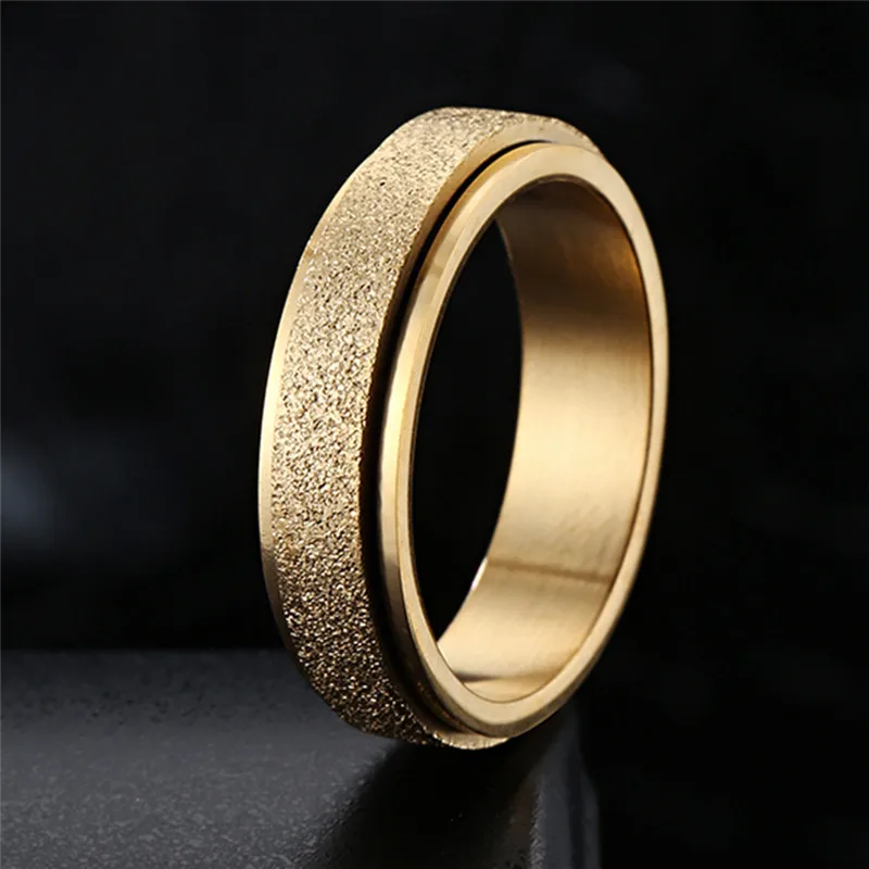 Fashion 6mm Stainless Steel Frosted Rotate Ring Men and Women Titanium Steel Ring Couple Ring Wedding Engagement Jewelry
Fashion 6mm Stainless Steel Frosted Rotate Ring Men and Women Titanium Steel Ring Couple Ring Wedding Engagement Jewelry