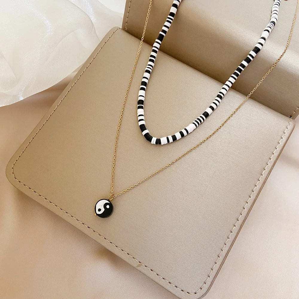 HI MAN 2Pcs/Set Black White Elastic Soft Pottery Yin Yang Figure Pendant Necklace Women Church Prayer Jewelry
HI MAN 2Pcs/Set Black White Elastic Soft Pottery Yin Yang Figure Pendant Necklace Women Church Prayer Jewelry
