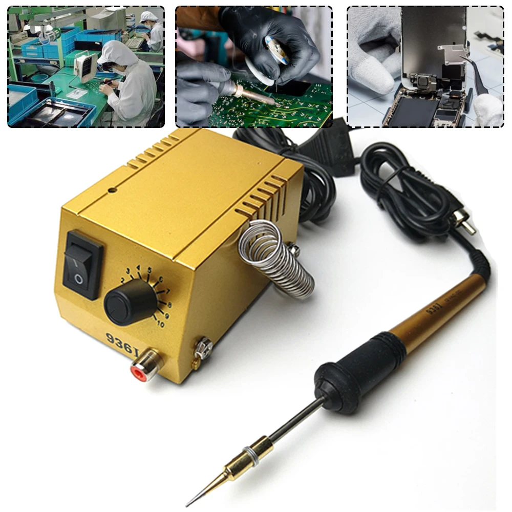 10 Speed Mini Soldering Station W/Soldering Iron Handle Adjustable 50-450°C 1-18W Micro Welding Set
10 Speed Mini Soldering Station W/Soldering Iron Handle Adjustable 50-450°C 1-18W Micro Welding Set