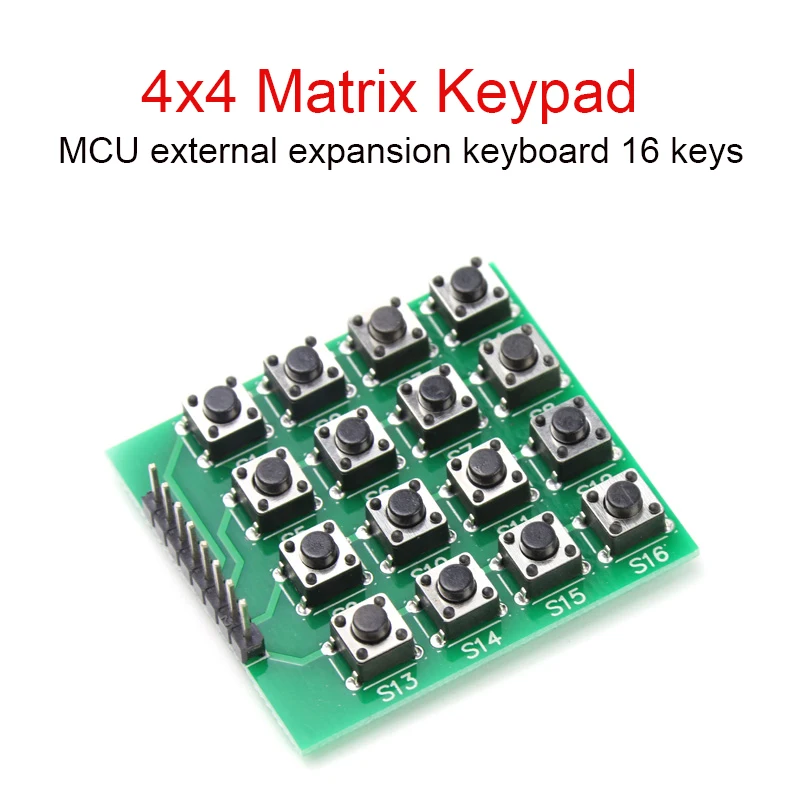 

4x4 4*4 Matrix Keypad Keyboard Module 16 Keys Push Button Switch MCU IO Port External Expansion Board Button Module For Arduino