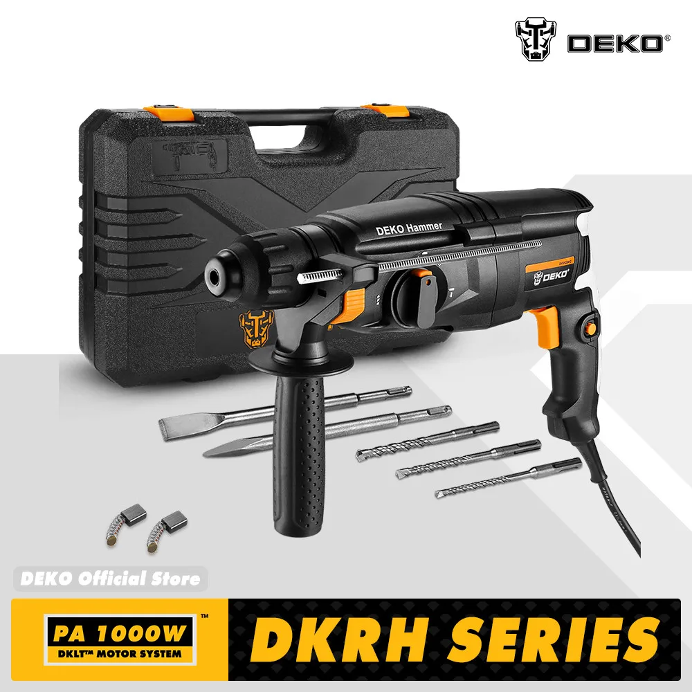 DEKO DKRH26H2 1000 Вт 26 мм мощный Электрический роторный молоток для деревообработки многофункциональная Ударная дрель с коробкой BMC
DEKO DKRH26H2 1000 Вт 26 мм мощный Электрический роторный молоток для деревообработки многофункциональная Ударная дрель с коробкой BMC