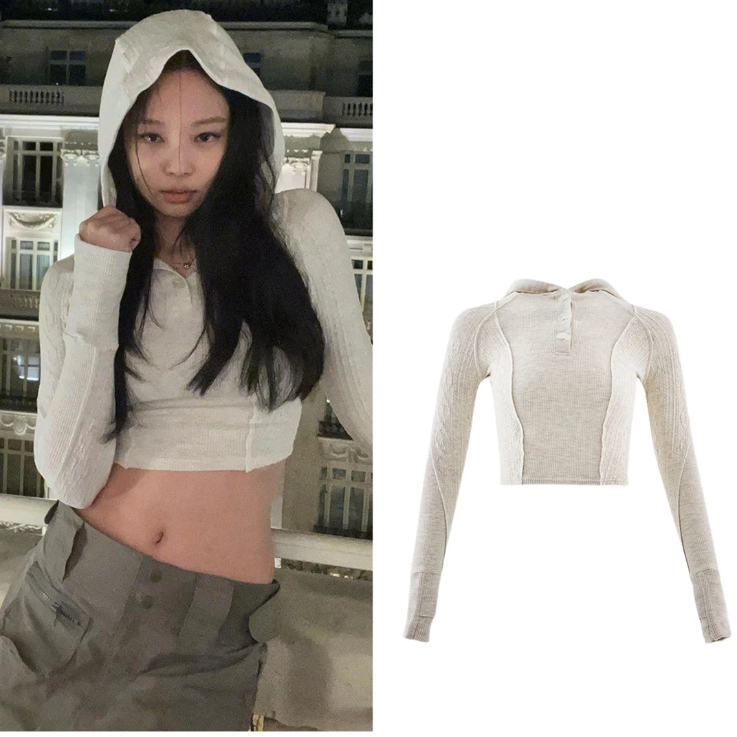 Kpop Jennie Sexy Hooded Solid Short Style Slim Crop Hoodies Women 2022 New Harajuku Pullovers Wild Thin Long Sleeve Sweatshirts
Kpop Jennie Sexy Hooded Solid Short Style Slim Crop Hoodies Women 2022 New Harajuku Pullovers Wild Thin Long Sleeve Sweatshirts