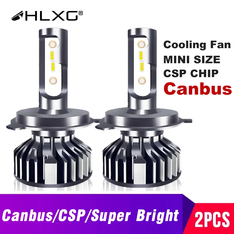 

HLXG Mini Canbus lampada H4 H7 LED Car Headlight 16000LM 6000K 8000K Lamp H1 9005 HB3 9006 HB4 H8 H9 H11 fog lights auto Bulbs
