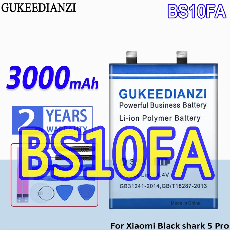 High Capacity GUKEEDIANZI Battery BS10FA 3000mAh For Xiaomi Black shark 5 Pro shark5 Pro For Blackshark PAR-A0 KTUS-A0
High Capacity GUKEEDIANZI Battery BS10FA 3000mAh For Xiaomi Black shark 5 Pro shark5 Pro For Blackshark PAR-A0 KTUS-A0