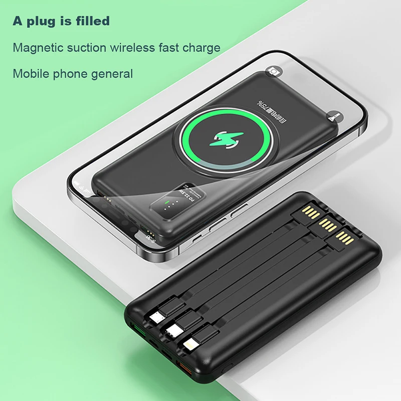 New New Wireless Power Bank 10000mAh 15W for Super Fast Charge PD 22.5W with Cable Powerbank for Redmi
New New Wireless Power Bank 10000mAh 15W for Super Fast Charge PD 22.5W with Cable Powerbank for Redmi