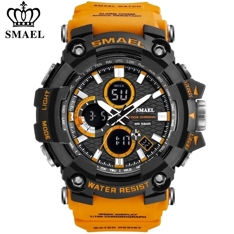 SMAEL 1802 Sports Men's Watches Top Brand Luxury Military Quartz Watch Men Waterproof Shock Male Digital Clock Relogio Masculino
SMAEL 1802 Sports Men's Watches Top Brand Luxury Military Quartz Watch Men Waterproof Shock Male Digital Clock Relogio Masculino