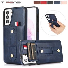 Leather Phone Case For Samsung Galaxy S23 S22 S21 S20 FE S10 Plus Ultra Luxury Wallet Card Slots Magnetic Shock Business Cover