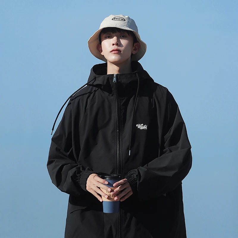 Solid color Hooded Jacket Men Casual Basic Stand Collar New Autumn Quality Zipper Windproof Jacket for Men Sweatshirt Black 5XL
Solid color Hooded Jacket Men Casual Basic Stand Collar New Autumn Quality Zipper Windproof Jacket for Men Sweatshirt Black 5XL