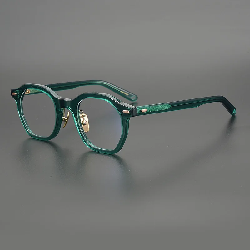 Vintage Hand-made Irregular Glasses Frame Acetate Hexagonal Frame Japanese Liteary Green Myopia Prescription Glass
Vintage Hand-made Irregular Glasses Frame Acetate Hexagonal Frame Japanese Liteary Green Myopia Prescription Glass