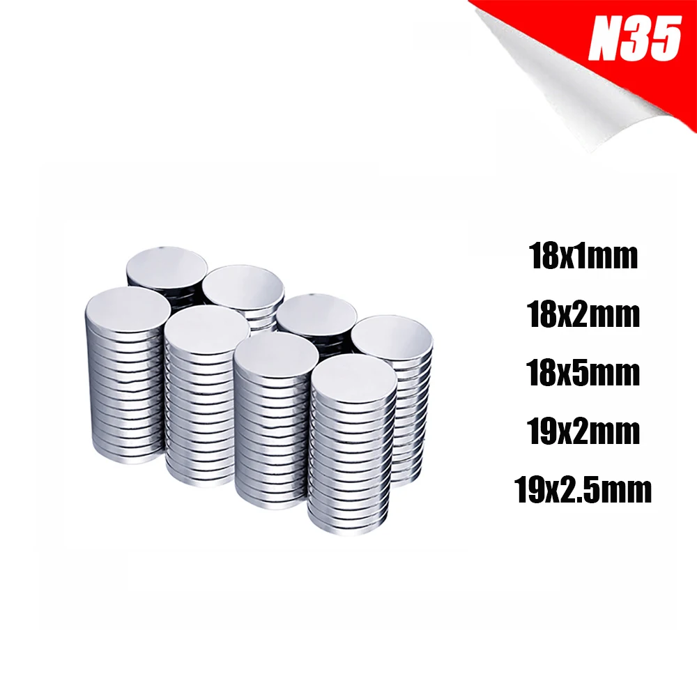 5/10pcs 18mm/19mm Diameter N35 Magnet Powerful Magnetic Small Round Rare Earth Neodymium Magnets Fridge Crafts 1/2/2.5/5mm Thick
5/10pcs 18mm/19mm Diameter N35 Magnet Powerful Magnetic Small Round Rare Earth Neodymium Magnets Fridge Crafts 1/2/2.5/5mm Thick