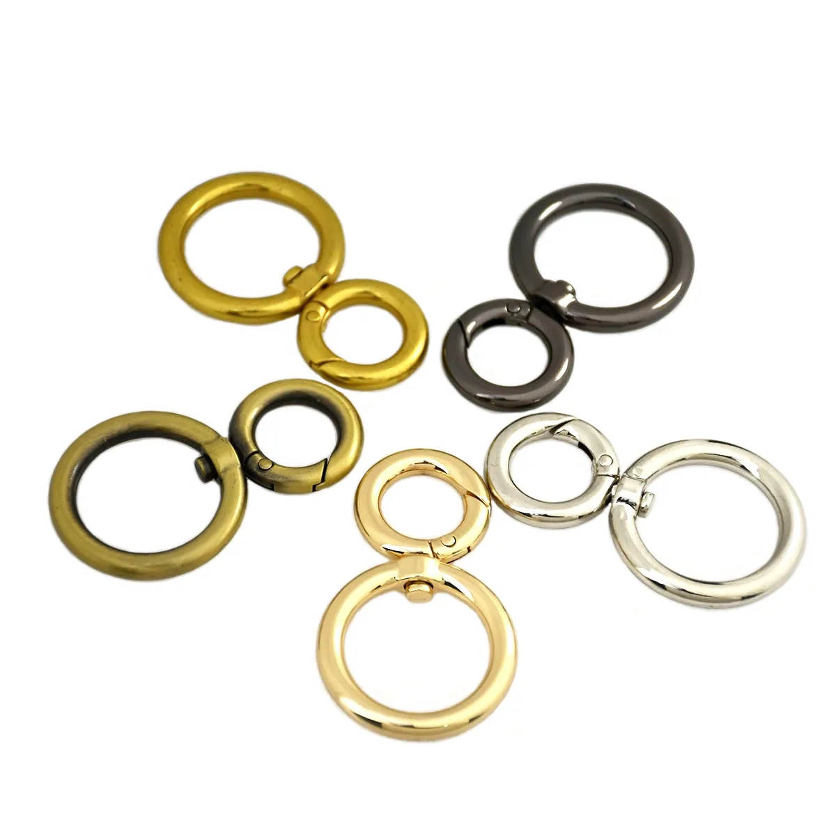 1pcs Metal Snap Hook Double Circle Spring Gate O Ring Clasps for DIY Bag Strap Belt Connecting Hardware Accessory 5 Colors
1pcs Metal Snap Hook Double Circle Spring Gate O Ring Clasps for DIY Bag Strap Belt Connecting Hardware Accessory 5 Colors