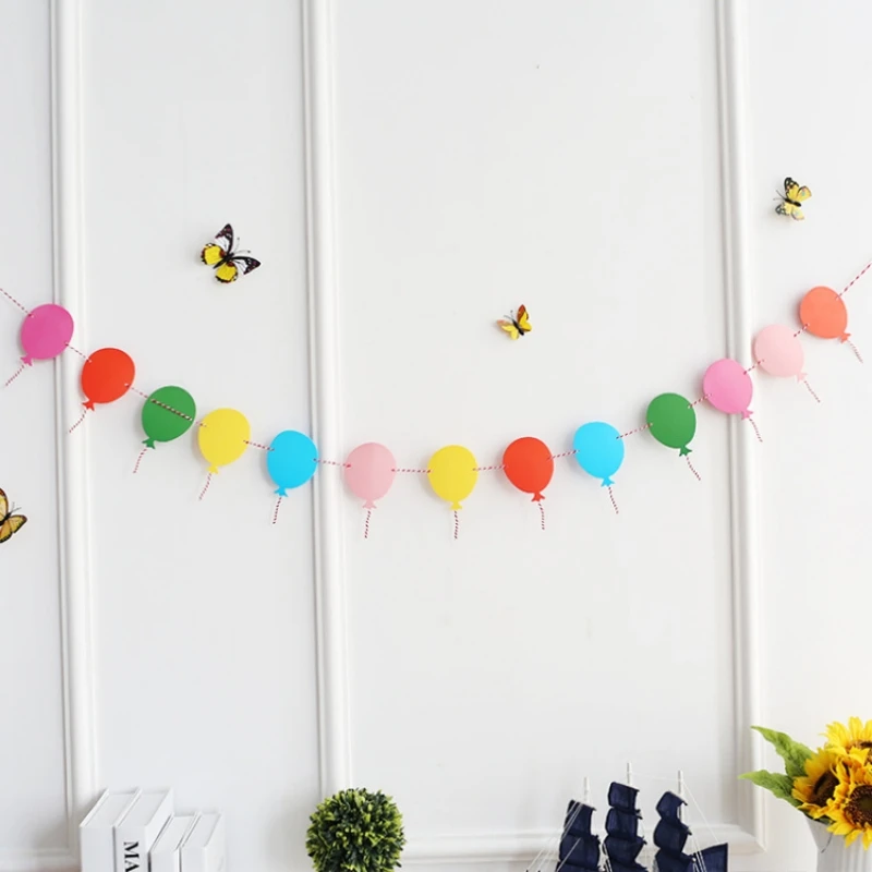 

Creative Love Bunting Balloon Banner Garland The Birthday Party Venue Is Decorated With Props Kindergarten Celebrations DIY