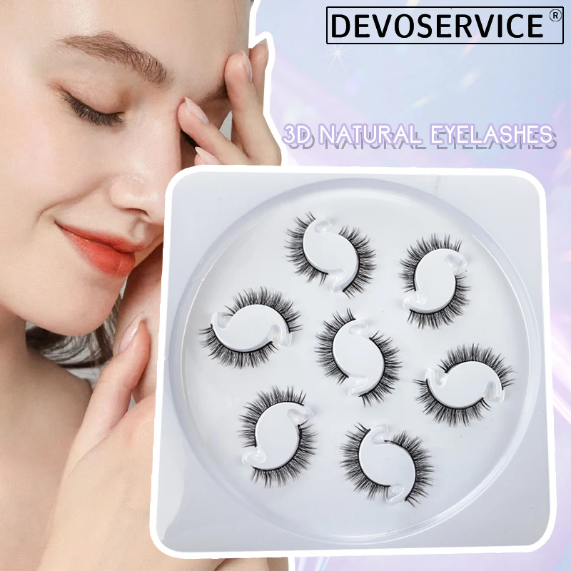 

DEVOSERVICE Russian Strip Lashes Fluffy Volume Natural False Eyelashes DD Curl Dramatic Cross Faux Mink Fake Lashes Make Up Cils