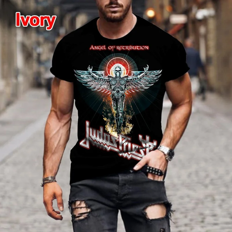 Fashion Hip Hop Rock Judas Priest Band 3D Printed T Shirts For Men Casual O-neck Short Sleeve Tops Street Trend Oversized Tees
Fashion Hip Hop Rock Judas Priest Band 3D Printed T Shirts For Men Casual O-neck Short Sleeve Tops Street Trend Oversized Tees