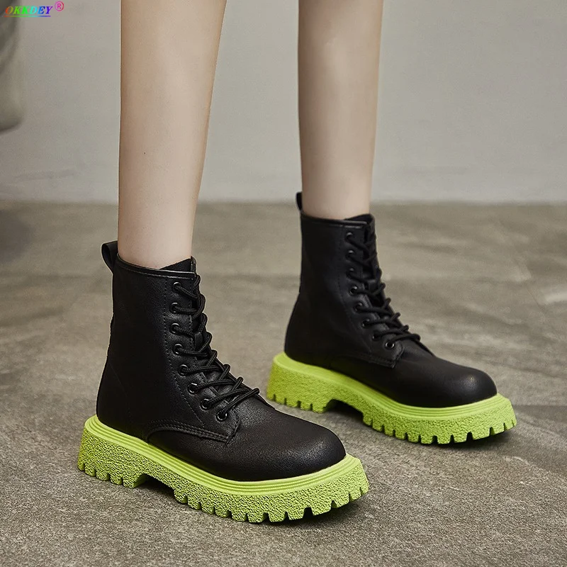 OKKDEYwomen's Ankle Boots 2021 Warm Plush Black Green Lace-up Woman Snow Boots Thick-soled Chelsea Boots Short Tube Martin Boots
OKKDEYwomen's Ankle Boots 2021 Warm Plush Black Green Lace-up Woman Snow Boots Thick-soled Chelsea Boots Short Tube Martin Boots