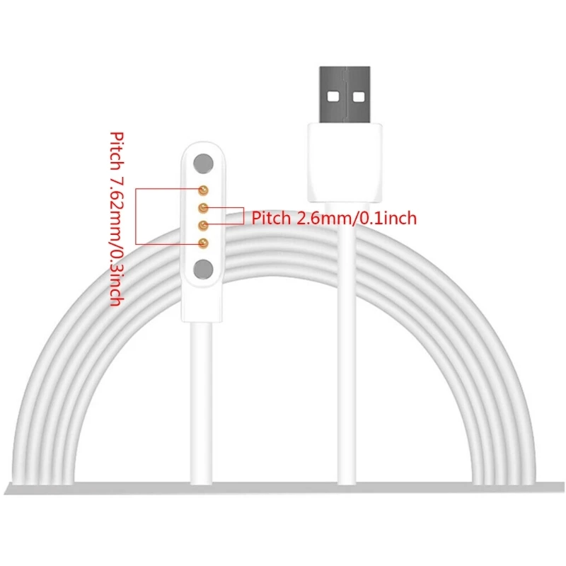 

Держатель USB-кабеля для зарядки док-станции Универсальный кронштейн для зарядки умных часов 4-контактный Магнитный зарядный кабель