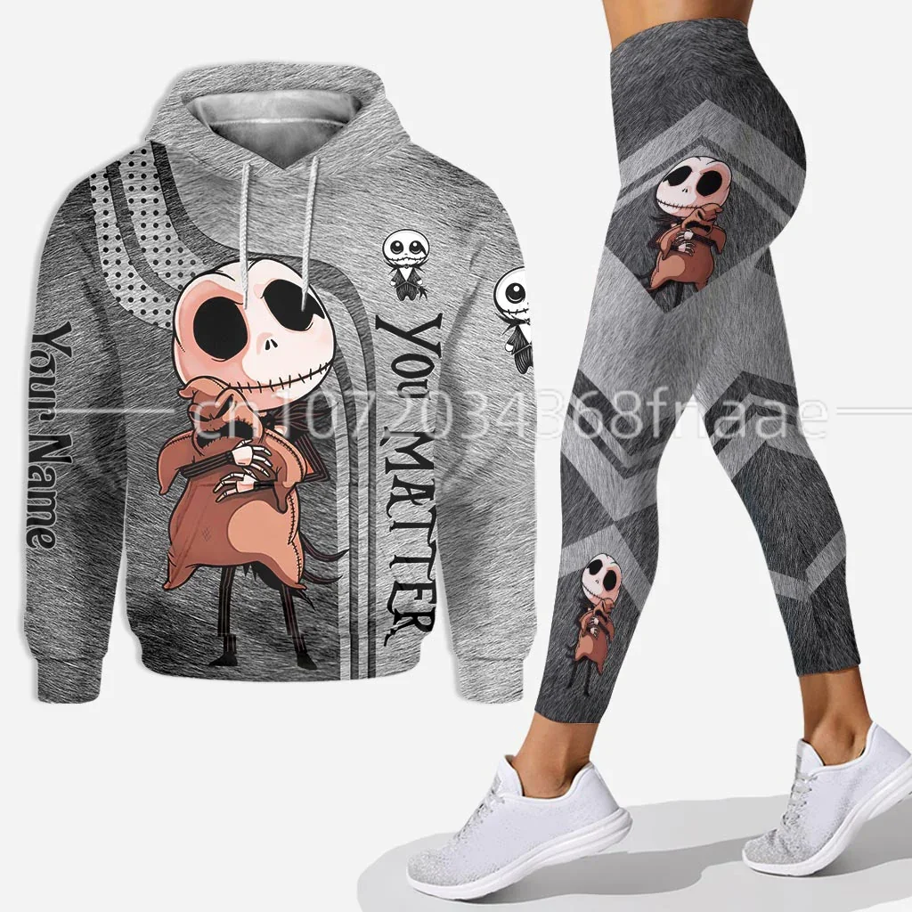 Толстовка Jack Skellington, Женский комплект с капюшоном, штаны для йоги, спортивные штаны, женские леггинсы Диснея, модный спортивный костюм
Толстовка Jack Skellington, Женский комплект с капюшоном, штаны для йоги, спортивные штаны, женские леггинсы Диснея, модный спортивный костюм