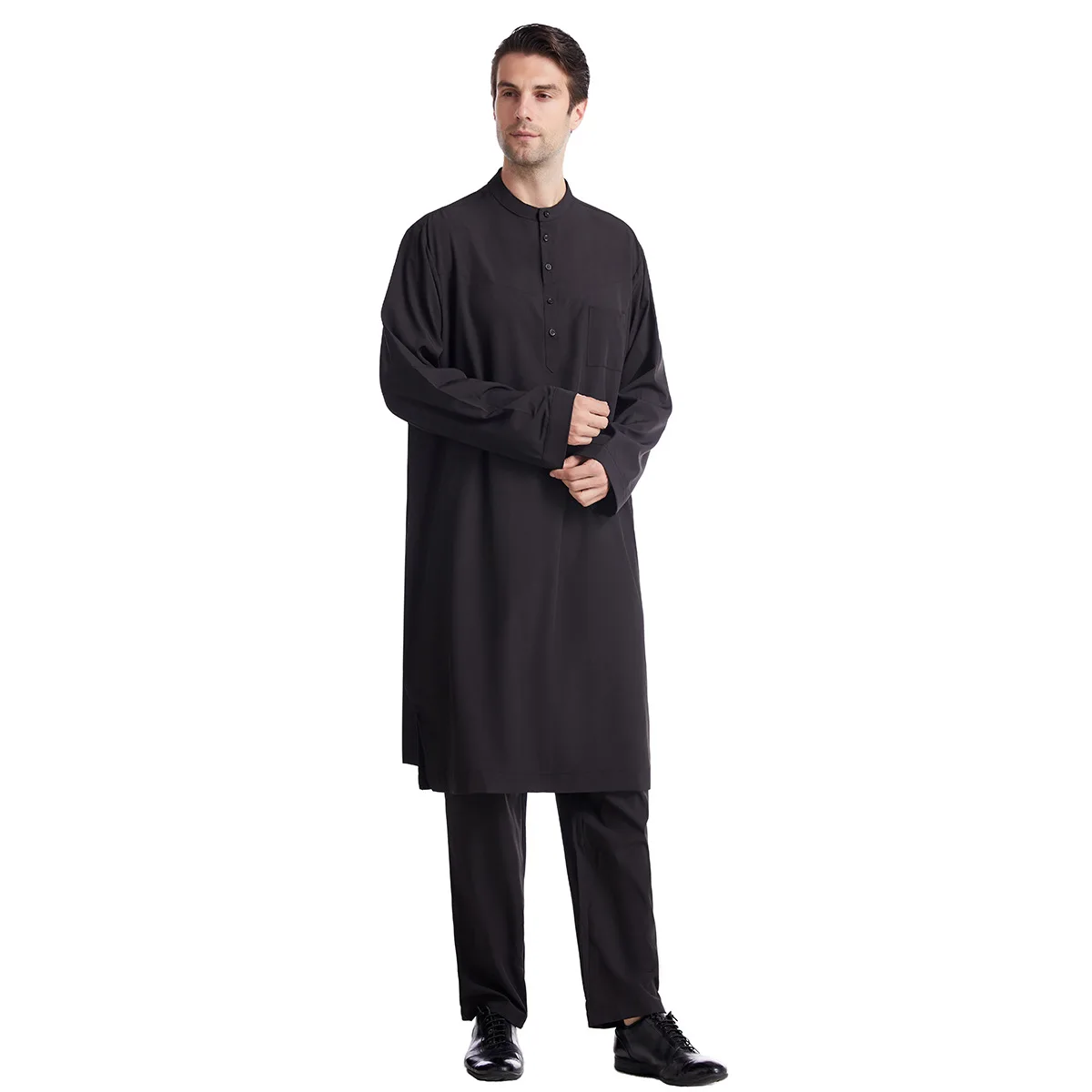 Ramadan Eid Muslim Fashion Men's Robe Set Button Crew Neck Casual Middle East Arabic Abaya Dubai Two Piece Suit Islamic Clothing
Ramadan Eid Muslim Fashion Men's Robe Set Button Crew Neck Casual Middle East Arabic Abaya Dubai Two Piece Suit Islamic Clothing