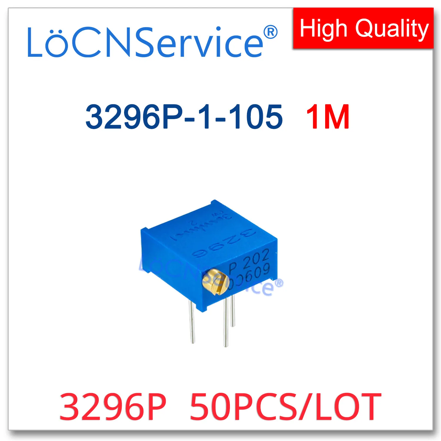 LoCNService 3296P 50PCS 1M 105 Trimming Potentiometer Made in China High Quality 3296P-1-105 105
LoCNService 3296P 50PCS 1M 105 Trimming Potentiometer Made in China High Quality 3296P-1-105 105