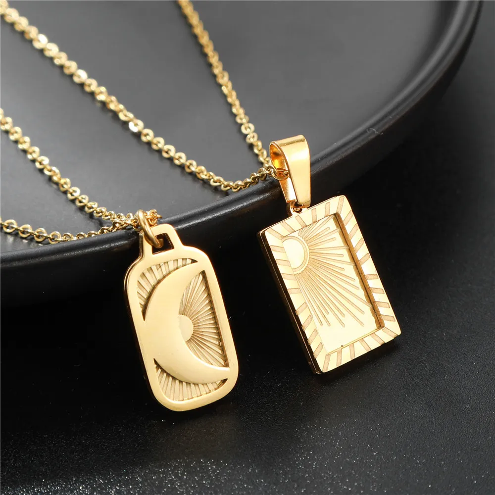 Stainless Steel Fashion Pendant Multi-layer Style Sun Totem Moon Beaded Chain Necklace For Women Jewelry Party Friend Gifts
Stainless Steel Fashion Pendant Multi-layer Style Sun Totem Moon Beaded Chain Necklace For Women Jewelry Party Friend Gifts