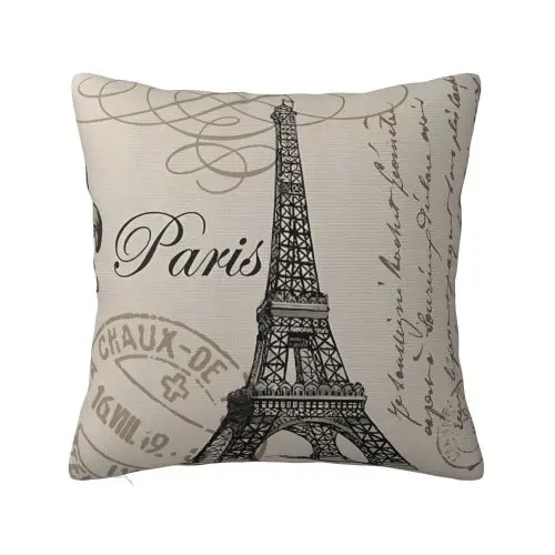 Paris Square Throw Pillow Case Decorative Durable Eiffel Tower Throw Pillow Covers for Couch Sofa Bed Living Room Cushion
Paris Square Throw Pillow Case Decorative Durable Eiffel Tower Throw Pillow Covers for Couch Sofa Bed Living Room Cushion
