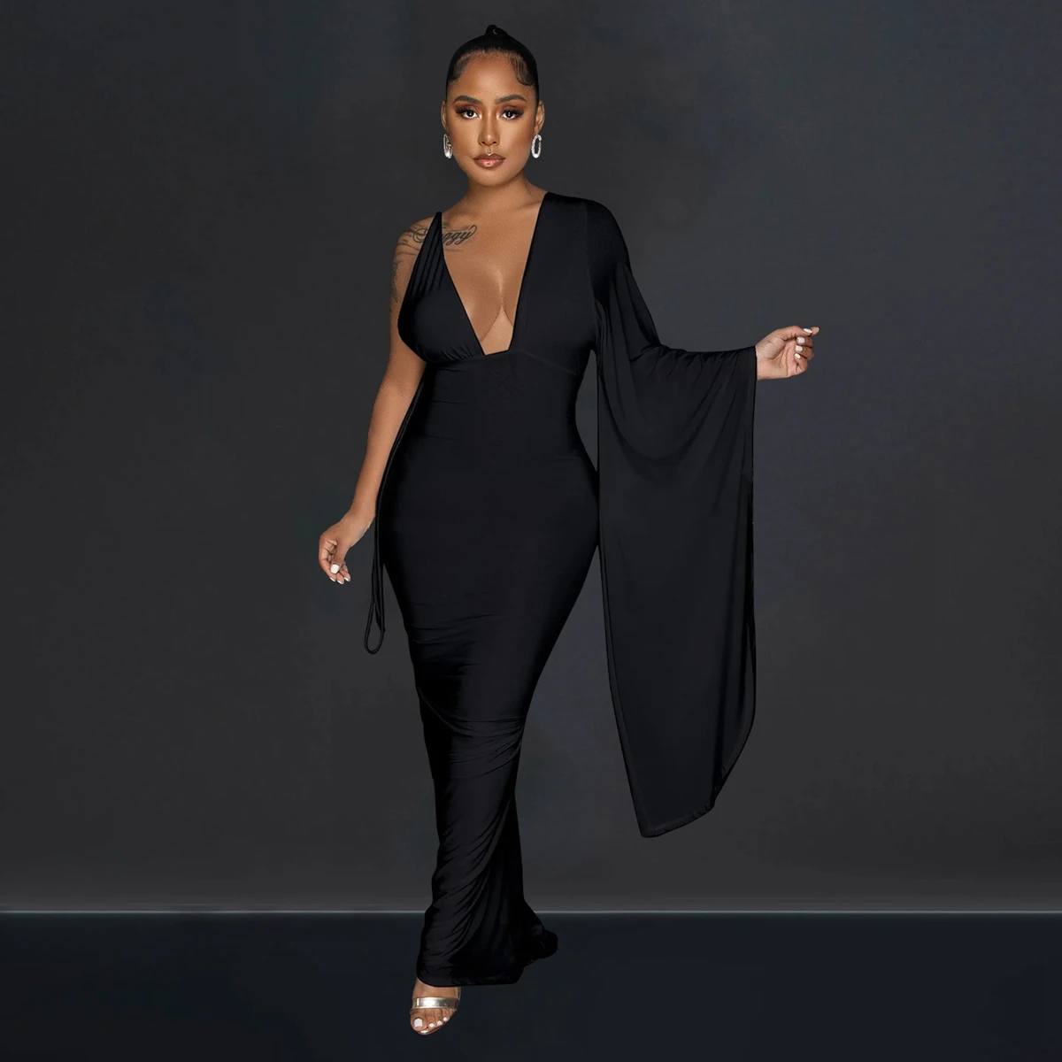 Wishyear Elegant Evening Long Bodycon One Sleeve Sheath Sexy Backless Ruched Maxi Dress for Women Birthday Party Club Prom Gown
Wishyear Elegant Evening Long Bodycon One Sleeve Sheath Sexy Backless Ruched Maxi Dress for Women Birthday Party Club Prom Gown
