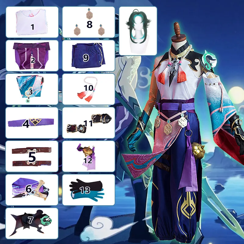 Xiao costume Cosplay Anime Genshin Impact Chinese Uniform Clothes Outfit Wig Halloween COS For Men Women
Xiao costume Cosplay Anime Genshin Impact Chinese Uniform Clothes Outfit Wig Halloween COS For Men Women