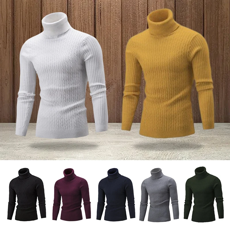 Winter Men Turtleneck Sweater Autumn Knitting Pullovers Rollneck Sweater Warm Men Slim Fit Jumper Classic Casual Bottoming Shirt
Winter Men Turtleneck Sweater Autumn Knitting Pullovers Rollneck Sweater Warm Men Slim Fit Jumper Classic Casual Bottoming Shirt