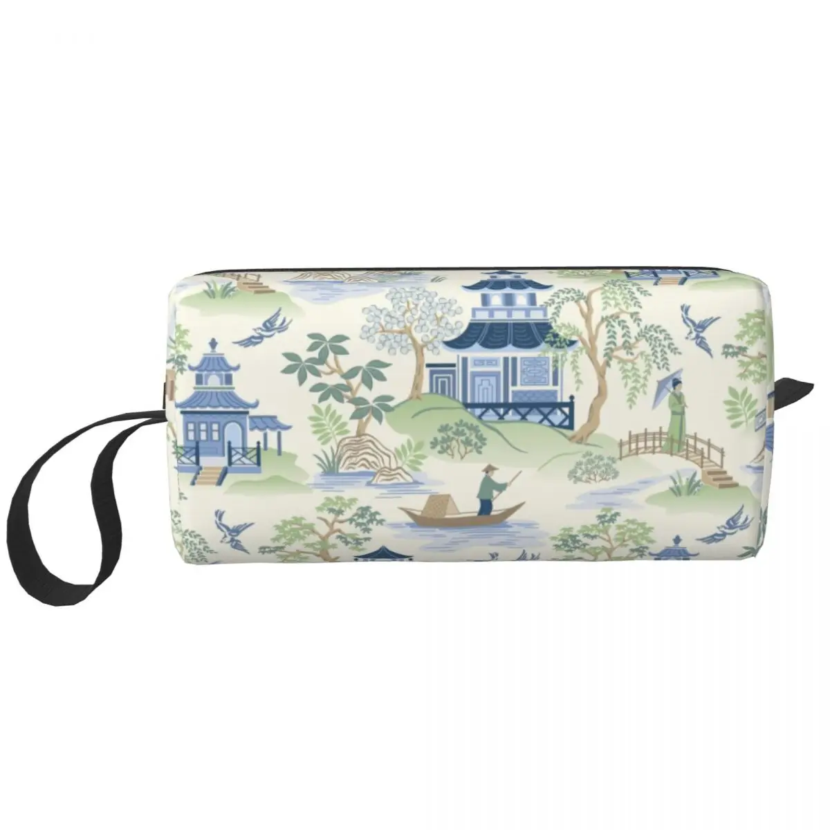 Vintage Chinoiserie Willow Pagoda Makeup Bag for Women Travel Cosmetic Organizer Oriental Style Landscape Storage Toiletry Bags
Vintage Chinoiserie Willow Pagoda Makeup Bag for Women Travel Cosmetic Organizer Oriental Style Landscape Storage Toiletry Bags