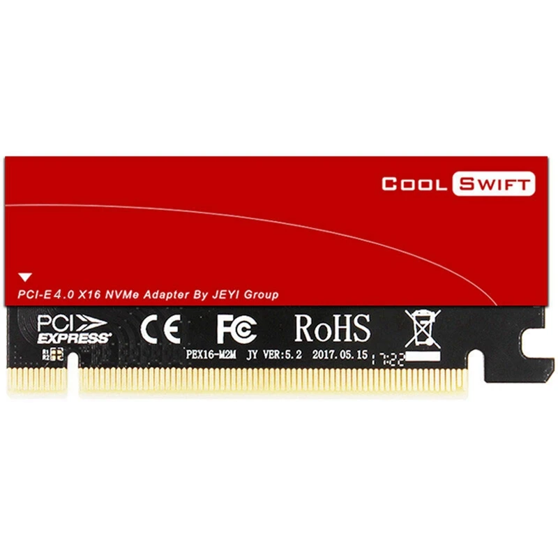 Адаптер JEYI M.2 NVME к PCIE 4,0 X16, плата расширения Pcie X16 Gen4 с алюминиевым теплоотводом, Поддержка Windows 7/8/10
Адаптер JEYI M.2 NVME к PCIE 4,0 X16, плата расширения Pcie X16 Gen4 с алюминиевым теплоотводом, Поддержка Windows 7/8/10