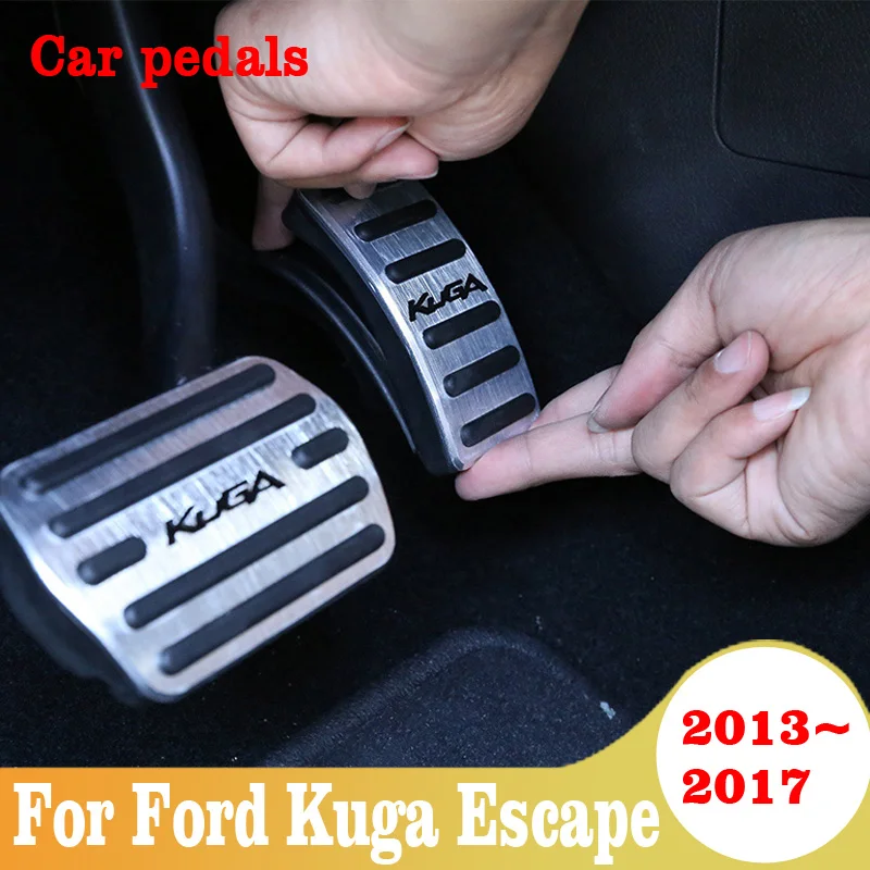 

For Ford Kuga Escape 2013 2014 2015 2016 2017 Aluminum Car Accelerator Gas Brake Pedal Footrest Pedals Plate Cover Accessories