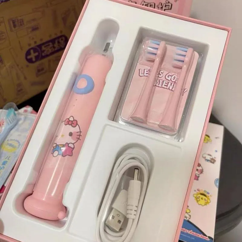 Hello Kitty Cinnamoroll Pompompurin Sanrio Kawaii Cartoon Children's Electric Soft Bristle Toothbrush Anime Toys for Girls Gift
Hello Kitty Cinnamoroll Pompompurin Sanrio Kawaii Cartoon Children's Electric Soft Bristle Toothbrush Anime Toys for Girls Gift