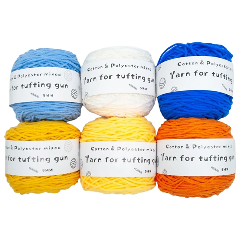 100m Solid Tufting Yarn 24 Color Cotton Knitting yarn 8 Strands 5mm Yarn For Rug Cotton Yarn For Tufting Gun
100m Solid Tufting Yarn 24 Color Cotton Knitting yarn 8 Strands 5mm Yarn For Rug Cotton Yarn For Tufting Gun