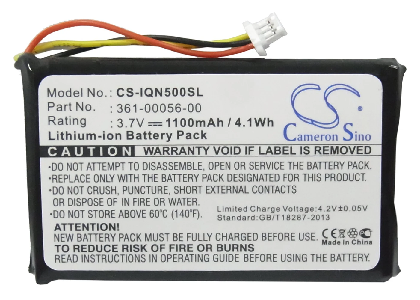 Cameron Sino 1100mA Battery for Garmin Drive 50 LM, Drive 51LMT, Drive 51LMT-S 361-00056-00, 361-00056-50
Cameron Sino 1100mA Battery for Garmin Drive 50 LM, Drive 51LMT, Drive 51LMT-S 361-00056-00, 361-00056-50