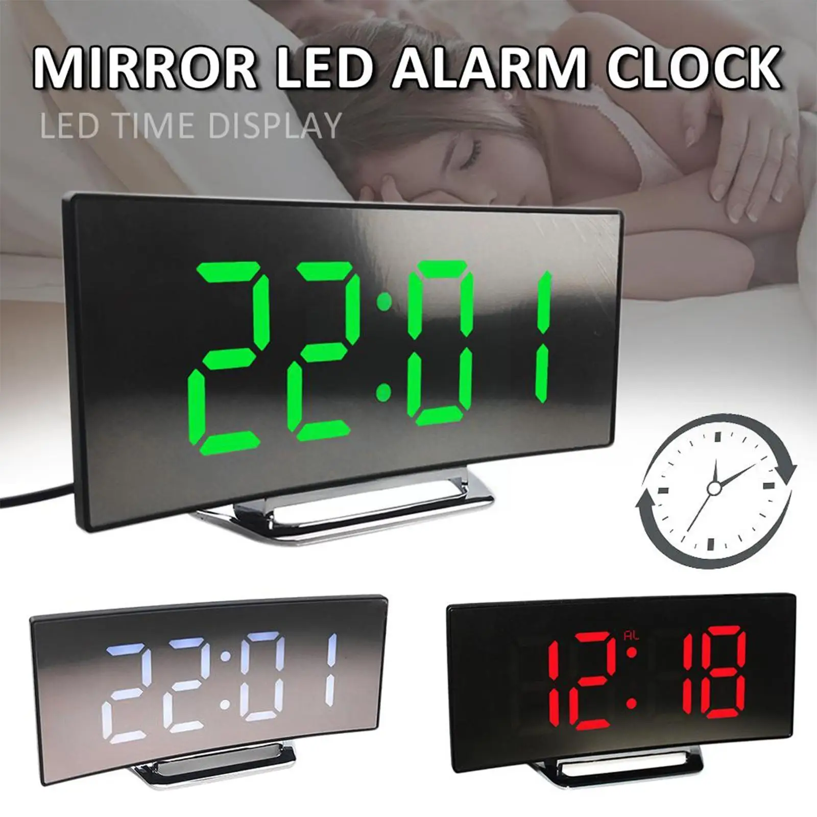 Led Alarm Clock Digital Child Electronic Alarm Clocks With Curved Snooze Desk Temperature Screen Function Mirror Clock Cloc V9q0
Led Alarm Clock Digital Child Electronic Alarm Clocks With Curved Snooze Desk Temperature Screen Function Mirror Clock Cloc V9q0