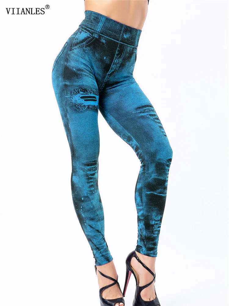VIIANLES Seamless Leggings Faux Denim Pants Sexy Push Up High Waist Women Spring Elastic Jeggings Color Female Leggins Mujer
VIIANLES Seamless Leggings Faux Denim Pants Sexy Push Up High Waist Women Spring Elastic Jeggings Color Female Leggins Mujer