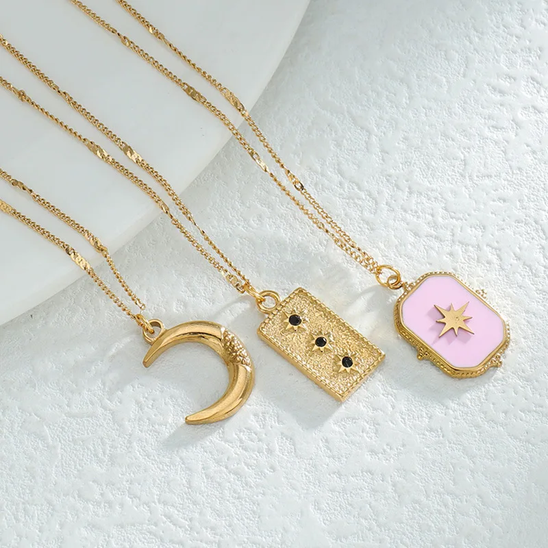 European And American Tide Brand Titanium Steel Moon Shape Pendant Necklace For Women Eight Star Simple Fashion Clavicle Chain
European And American Tide Brand Titanium Steel Moon Shape Pendant Necklace For Women Eight Star Simple Fashion Clavicle Chain
