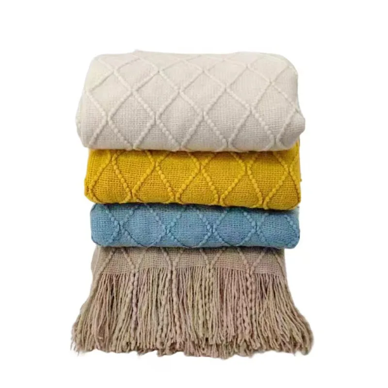 14 Colors Knit Plaid Blanket With Tassel Super Soft Bohemia Throw Blanket for Bed Sofa Cover Bedspread Decor Blankets 
14 Colors Knit Plaid Blanket With Tassel Super Soft Bohemia Throw Blanket for Bed Sofa Cover Bedspread Decor Blankets