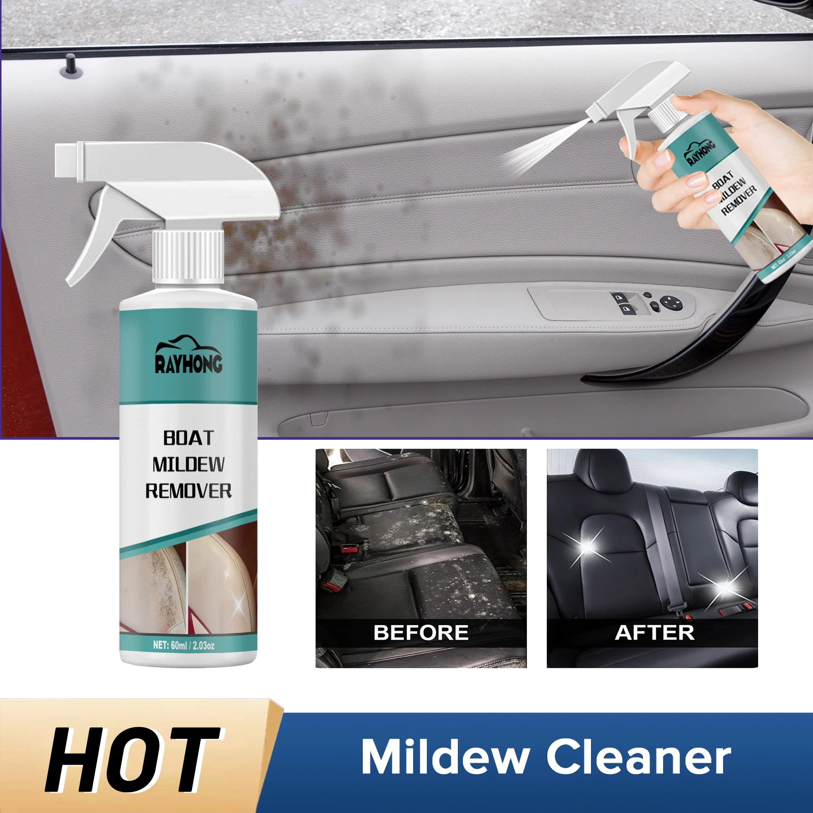 Vehicle Interior Mildew Cleaner Quick Decontamination Mould Spot Remover Eliminating Mildew Interior Leather Refurbishing Spray
Vehicle Interior Mildew Cleaner Quick Decontamination Mould Spot Remover Eliminating Mildew Interior Leather Refurbishing Spray