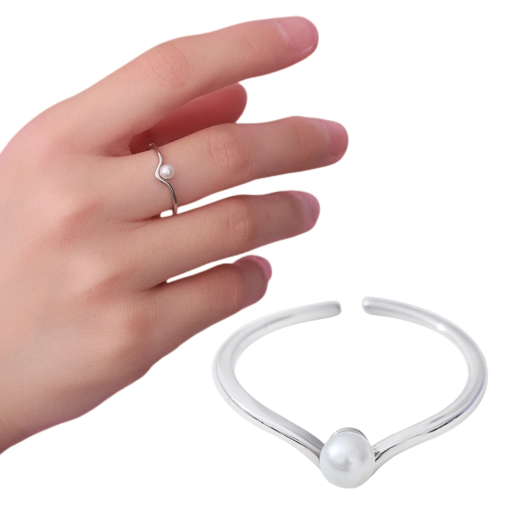 Fashion Concise Style Pearl Rings for Women Creative V Shape Ring 925 Silver Adjustable Open Ring for Lady Girl Jewelry Gift
Fashion Concise Style Pearl Rings for Women Creative V Shape Ring 925 Silver Adjustable Open Ring for Lady Girl Jewelry Gift