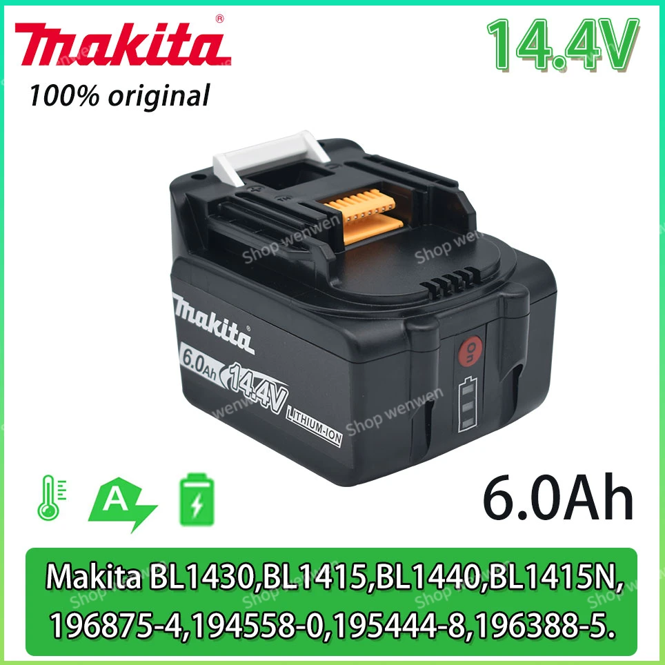 Makita 100% Original 14.4V 6.0Ah Rechargeable Battery LED indicator light suitable for BL1430 BL1415 BL1440 196875-4 194558-0
Makita 100% Original 14.4V 6.0Ah Rechargeable Battery LED indicator light suitable for BL1430 BL1415 BL1440 196875-4 194558-0