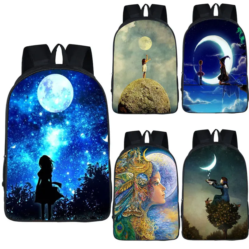 Fantasy Moon Girls print schoolbag For Girls student bookbag Cartoon Moon Backpacks Women travel backpack Teenagers School Bags
Fantasy Moon Girls print schoolbag For Girls student bookbag Cartoon Moon Backpacks Women travel backpack Teenagers School Bags