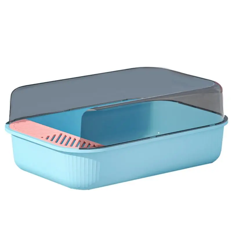 Open Litter Box Open Top Cats Litter Box With Shield Prevents Urine And Litter Leakage Assembly Free Easy To Clean Stylish 
Open Litter Box Open Top Cats Litter Box With Shield Prevents Urine And Litter Leakage Assembly Free Easy To Clean Stylish